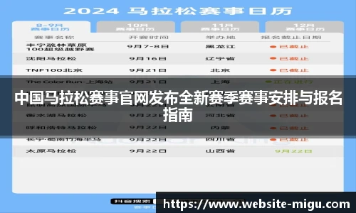 中国马拉松赛事官网发布全新赛季赛事安排与报名指南